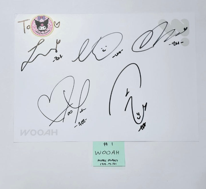 Wooah "Unframed" - Hand Autographed(Signed) Paper [24.7.16] - HALLYUSUPERSTORE