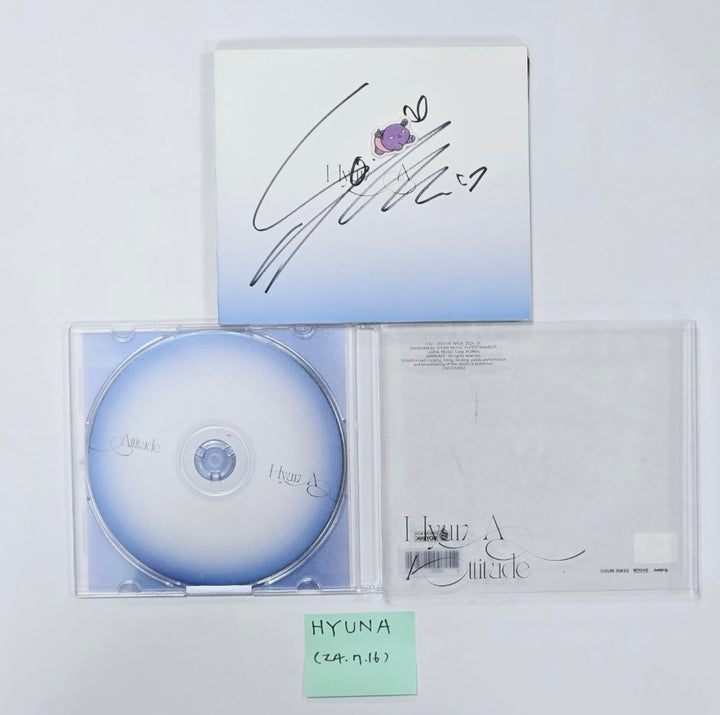 HyunA "Attitude" - Hand Autographed(Signed) Album [24.7.16] - HALLYUSUPERSTORE