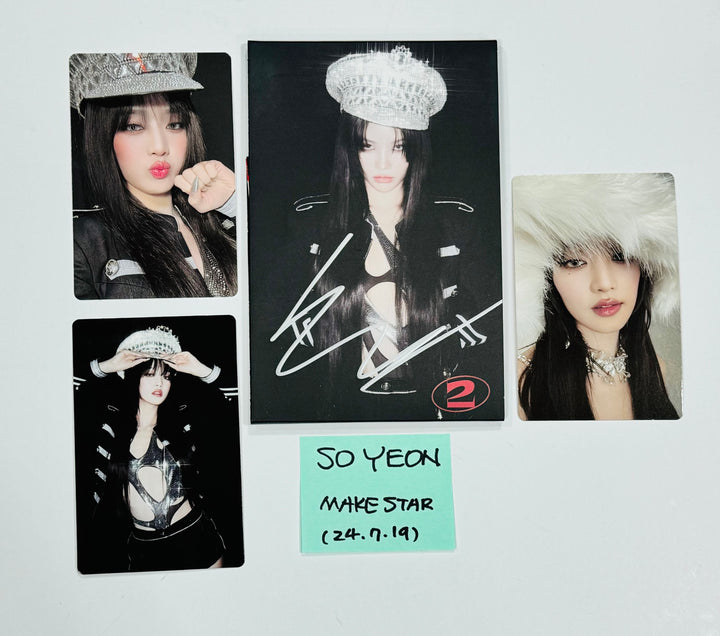 Soyeon (Of (g) I-DLE) "2" - Hand Autograhped(Signed) [Polaroid + Album] & 2 Cut Photo [24.7.19] - HALLYUSUPERSTORE