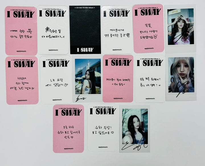 (g) I-DLE "I SWAY" - Apple Music Lucky Draw Event Photocard [24.7.19] - HALLYUSUPERSTORE