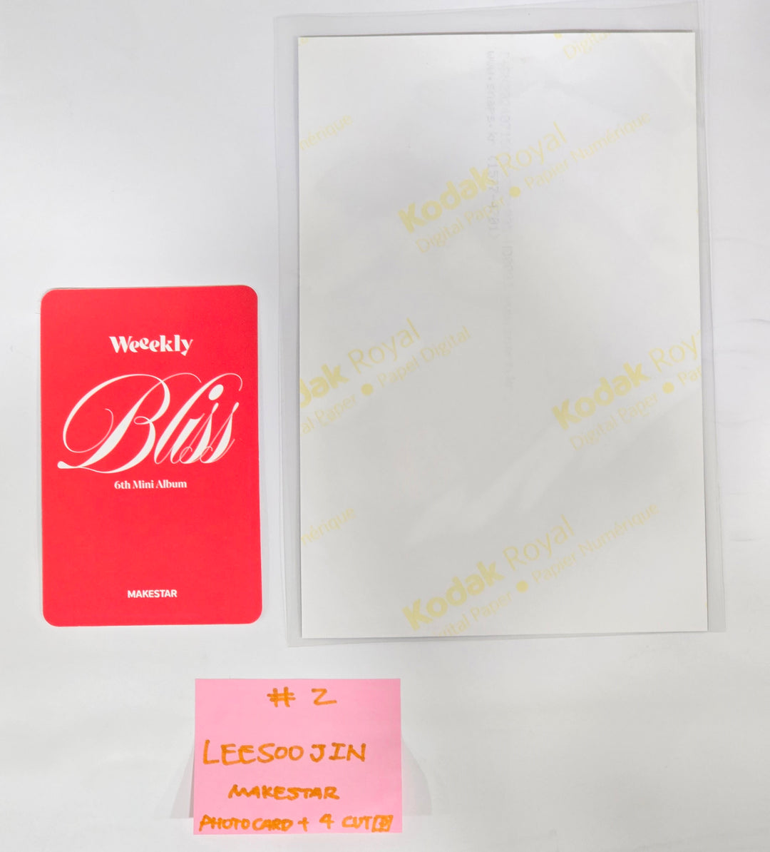 Leesoojin (Of Weeekly) "Bliss " - Hand Autographed(Signed) Polaroid, Photocard + 4 Cut Photo [24.7.25] - HALLYUSUPERSTORE