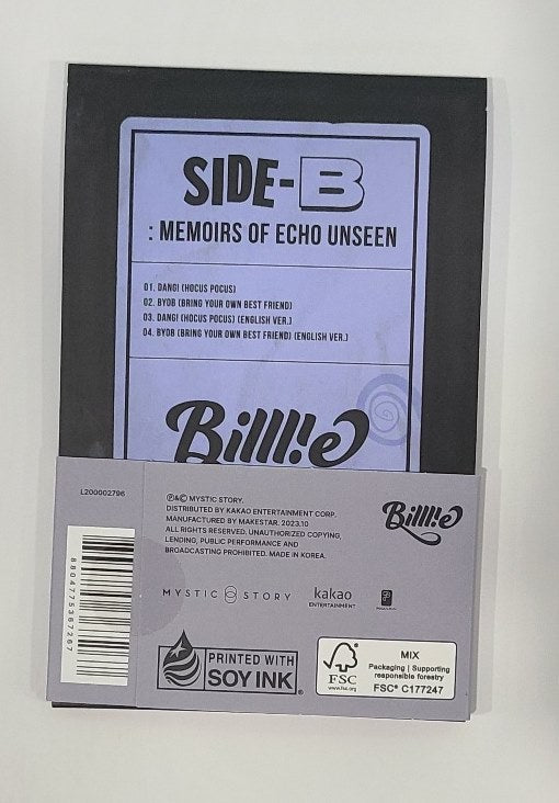 Haruna (Of Billlie) "side-B : memoirs of echo unseen" - Hand Autographed(Signed) Album [Poca Ver.] [24.7.31] - HALLYUSUPERSTORE