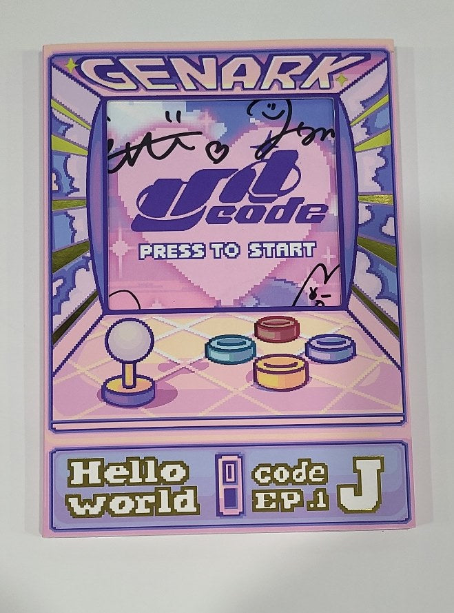 UNICODE "Hello World : Code J" - Hand Autographed(Signed) Album [24.7.31] - HALLYUSUPERSTORE