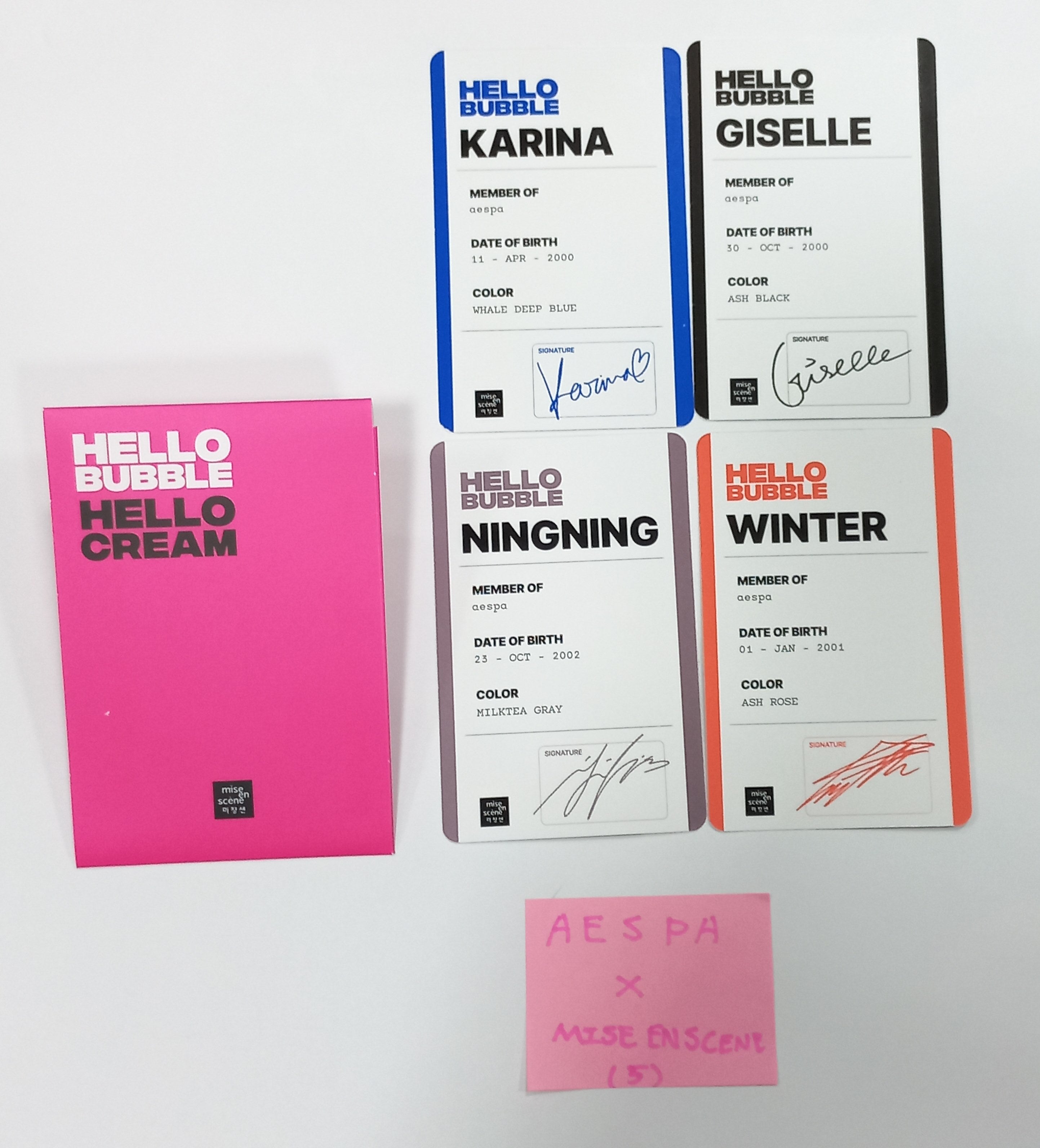Aespa X Mise En Scene - Event Photocards Set (4EA) [24.8.2