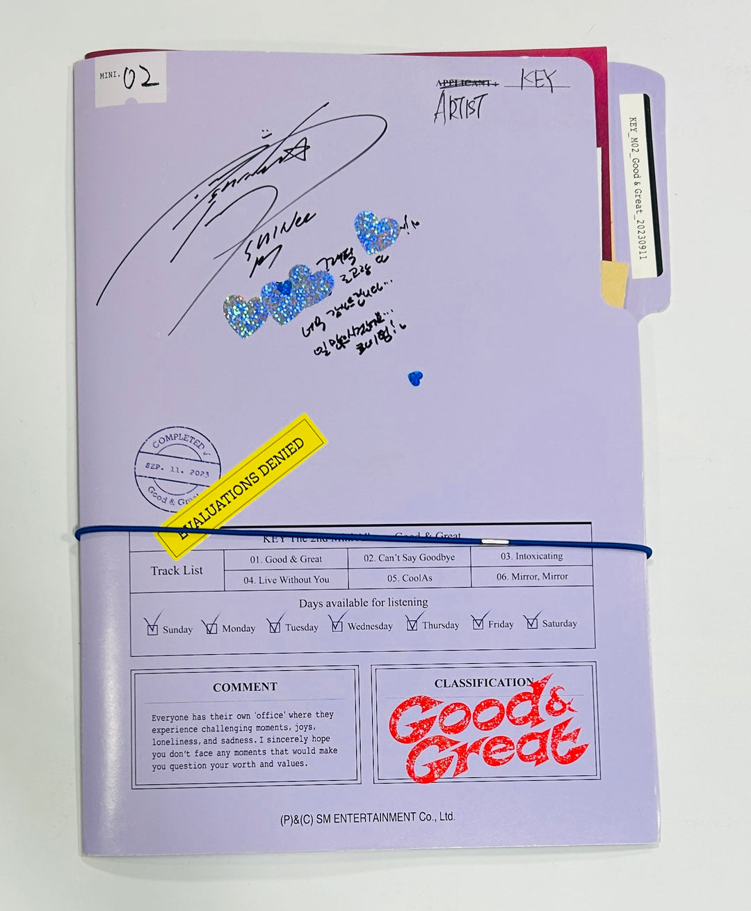 Key "Good & Great" - Hand Autographed(Signed) Promo Album [24.8.2] - HALLYUSUPERSTORE