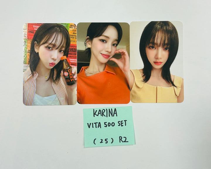 Karina (Of Aespa) X VITA 500 - Pre-Order Benefit Photocards Set (3EA) Round 2 [24.8.6]