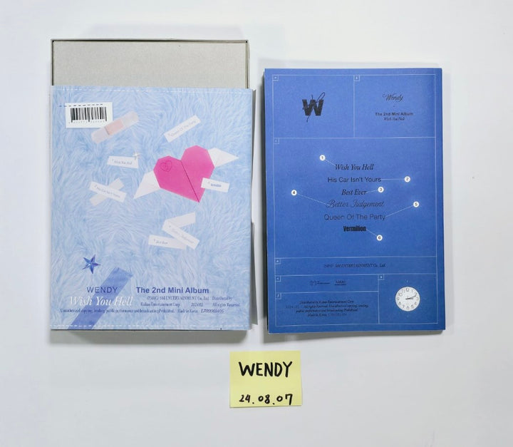 Wendy (Of Red Velvet) "Wish You Hell" - Hand Autographed(Signed) Album [24.8.7] - HALLYUSUPERSTORE