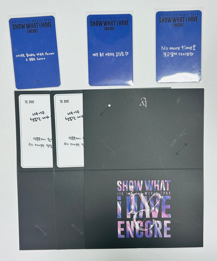 IVE THE 1ST WORLD TOUR ‘SHOW WHAT I HAVE’－ENCORE FANCLUB BOOTH Special Gift Event Photocard & Postcard Ticket Holder [24.8.12] - HALLYUSUPERSTORE