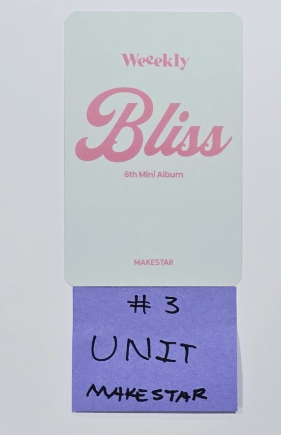 Weeekly "Bliss " - Hand Autographed(Signed) Polaroid, Photocard [24.8.13] - HALLYUSUPERSTORE