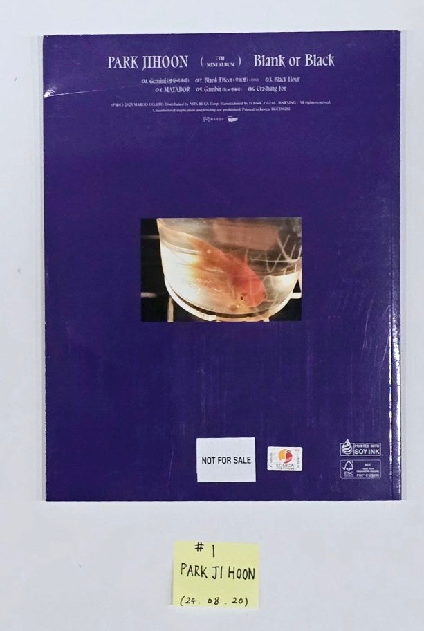 PARK JI HOON - Hand Autographed(Signed) Promo Album [24.8.14