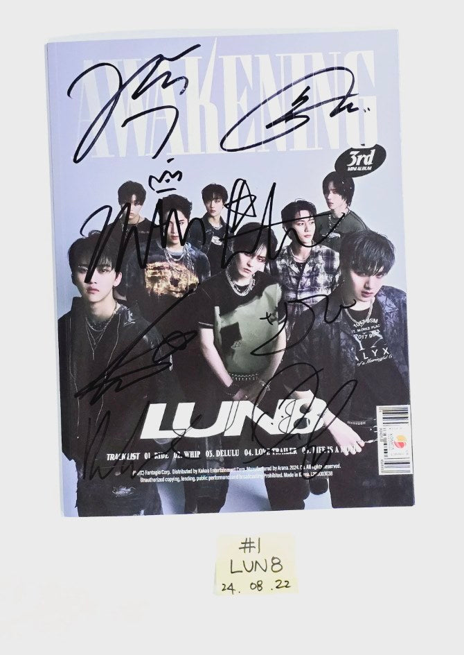 LUN8 "AWAKENING" - Hand Autographed(Signed) Promo Album [24.8.22] - HALLYUSUPERSTORE