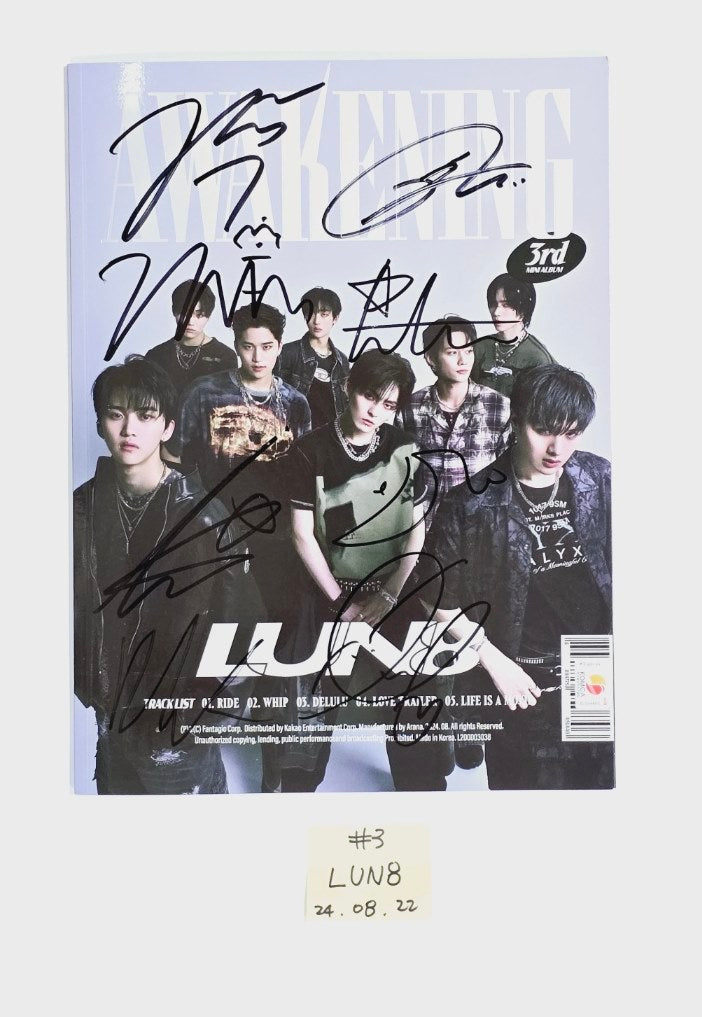 LUN8 "AWAKENING" - Hand Autographed(Signed) Promo Album [24.8.22] - HALLYUSUPERSTORE