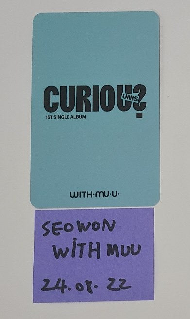 Seowon (Of UNIS) 'CURIOUS' - Hand Autographed(Signed) Photocard [24.8.22]