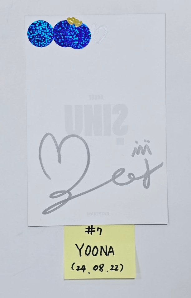 UNIS 'CURIOUS' - Hand Autographed(Signed) Postcard [24.8.22] - HALLYUSUPERSTORE