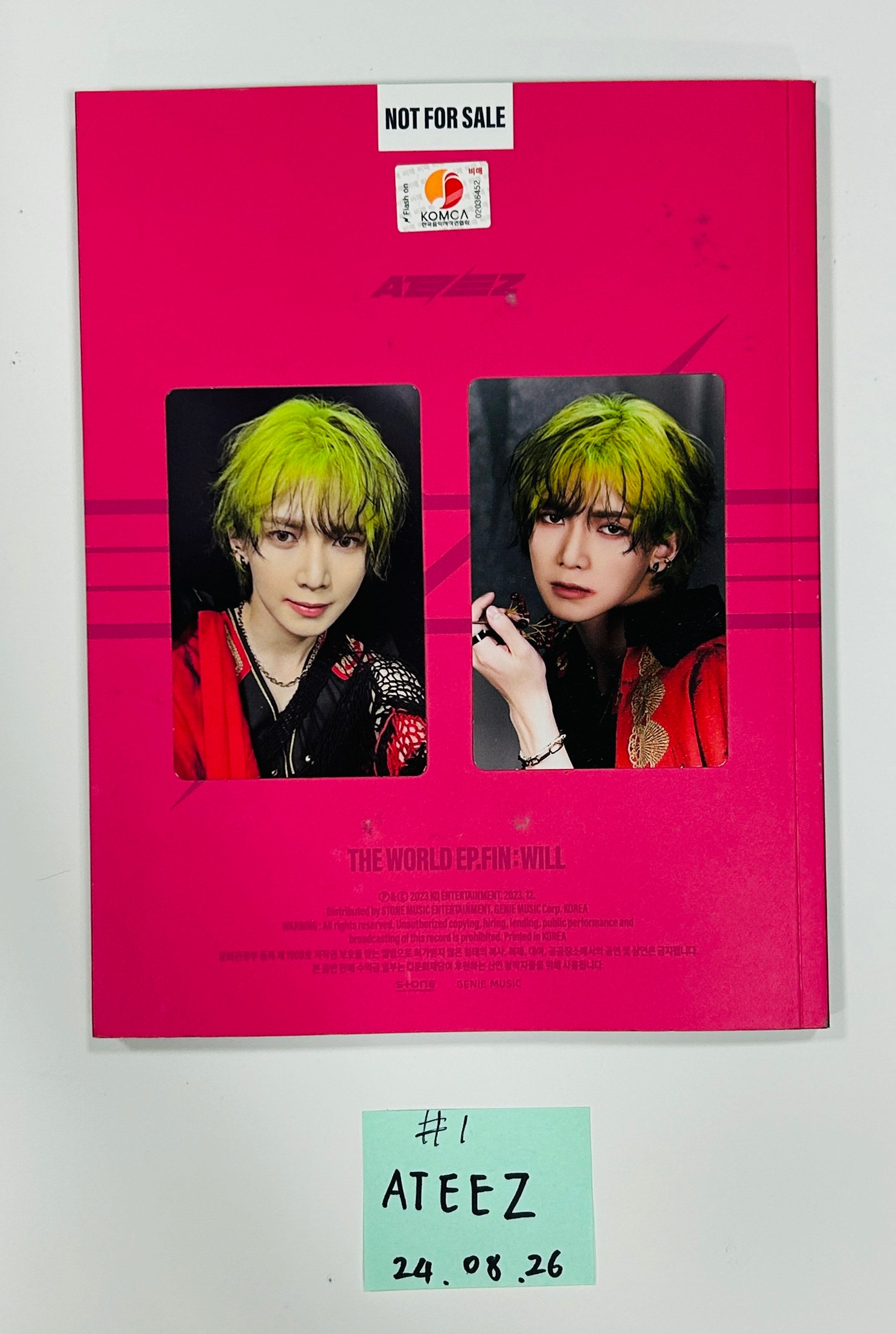 ATEEZ ジョンホ　直筆サイン　JONGHO ATEEZ ジョンホ 直筆サイン JONGHO