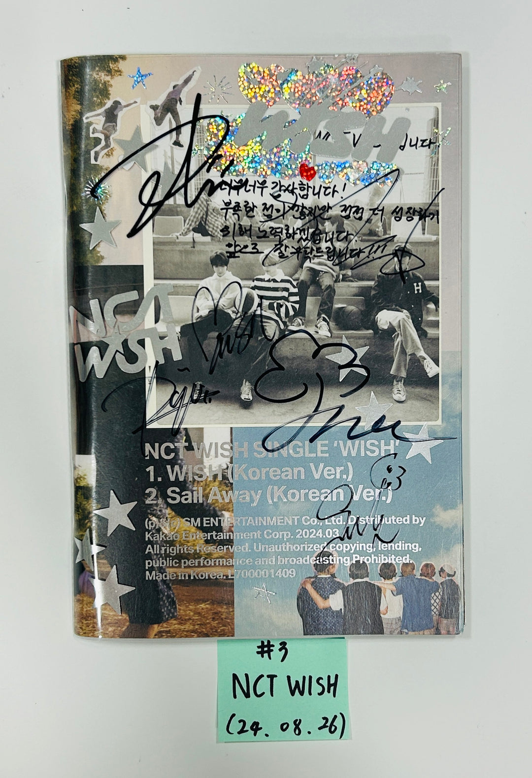 Ateez. Stray Kids, Nct Wish, Enhypen, Boynextdoor - Hand Autographed(Signed) Promo Album [24.8.26] - HALLYUSUPERSTORE