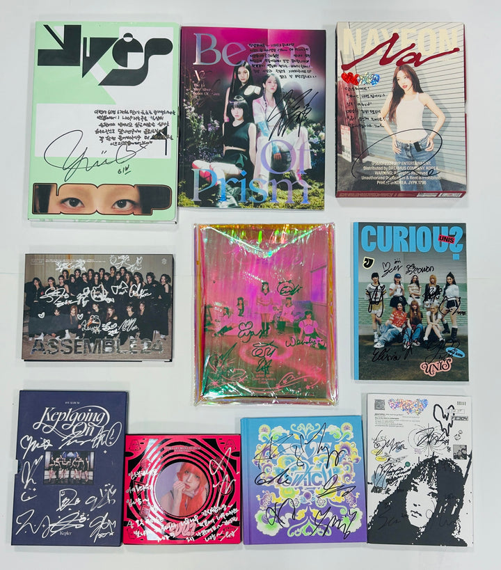 Kep1er, Nmixx, Triples, Unis, IVE, YUQI, Red Velvet, Nayeon, Viviz, Yves - Hand Autographed(Signed) Promo Album [24.8.26] - HALLYUSUPERSTORE