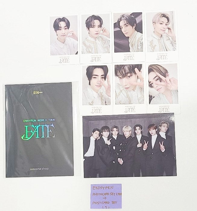 Enhypen "FATE" WORLD TOUR IN SEOUL - Weverse Shop Photocards Set (7EA) + Postcard Set [24.8.27] - HALLYUSUPERSTORE