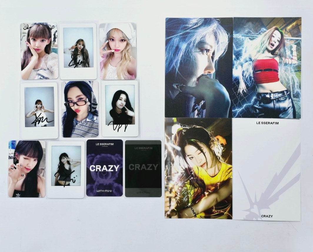 LE SSERAFIM "CRAZY" - Withmuu Lucky Draw Event Photocard, Postcard [24.8.30]