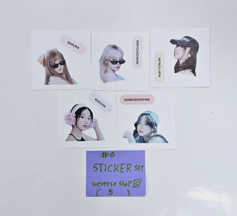 LE SSERAFIM "CRAZY" - Weverse Shop Pre-Order Benefit Hologram Photocard, Sticker Set(6ea) [Compact Ver.] [24.9.4] - HALLYUSUPERSTORE