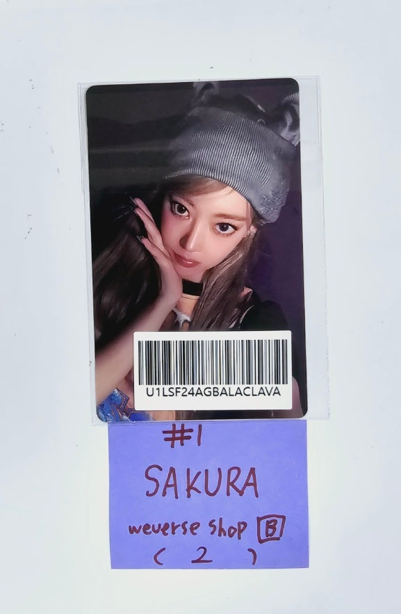 LE SSERAFIM "CRAZY" - Weverse Shop Pre-Order Benefit Photocard [Balaclava Ver.] [24.9.4] - HALLYUSUPERSTORE