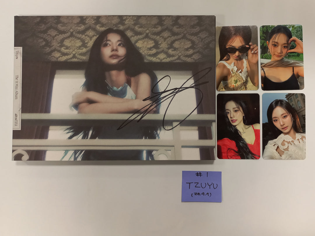 TZUYU (Of Twice) "abouTZU" - Hand Autographed(Signed) Promo Album [24.9.9] - HALLYUSUPERSTORE