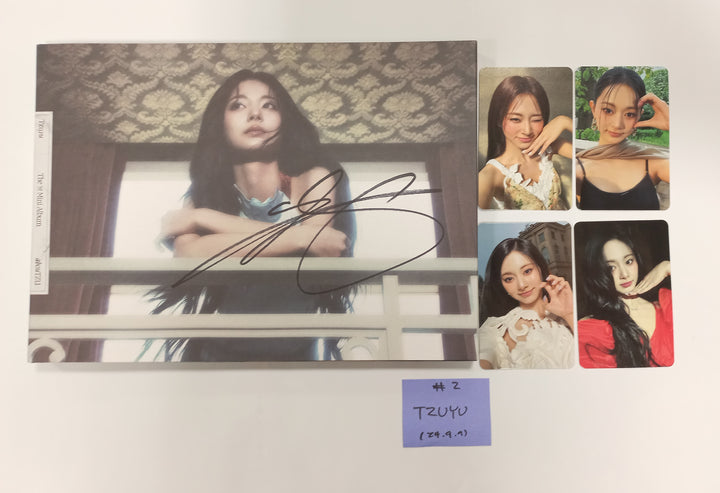 TZUYU (Of Twice) "abouTZU" - Hand Autographed(Signed) Promo Album [24.9.9] - HALLYUSUPERSTORE