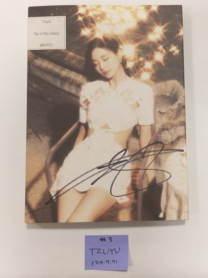 TZUYU (Of Twice) "abouTZU" - Hand Autographed(Signed) Promo Album [24.9.9] - HALLYUSUPERSTORE