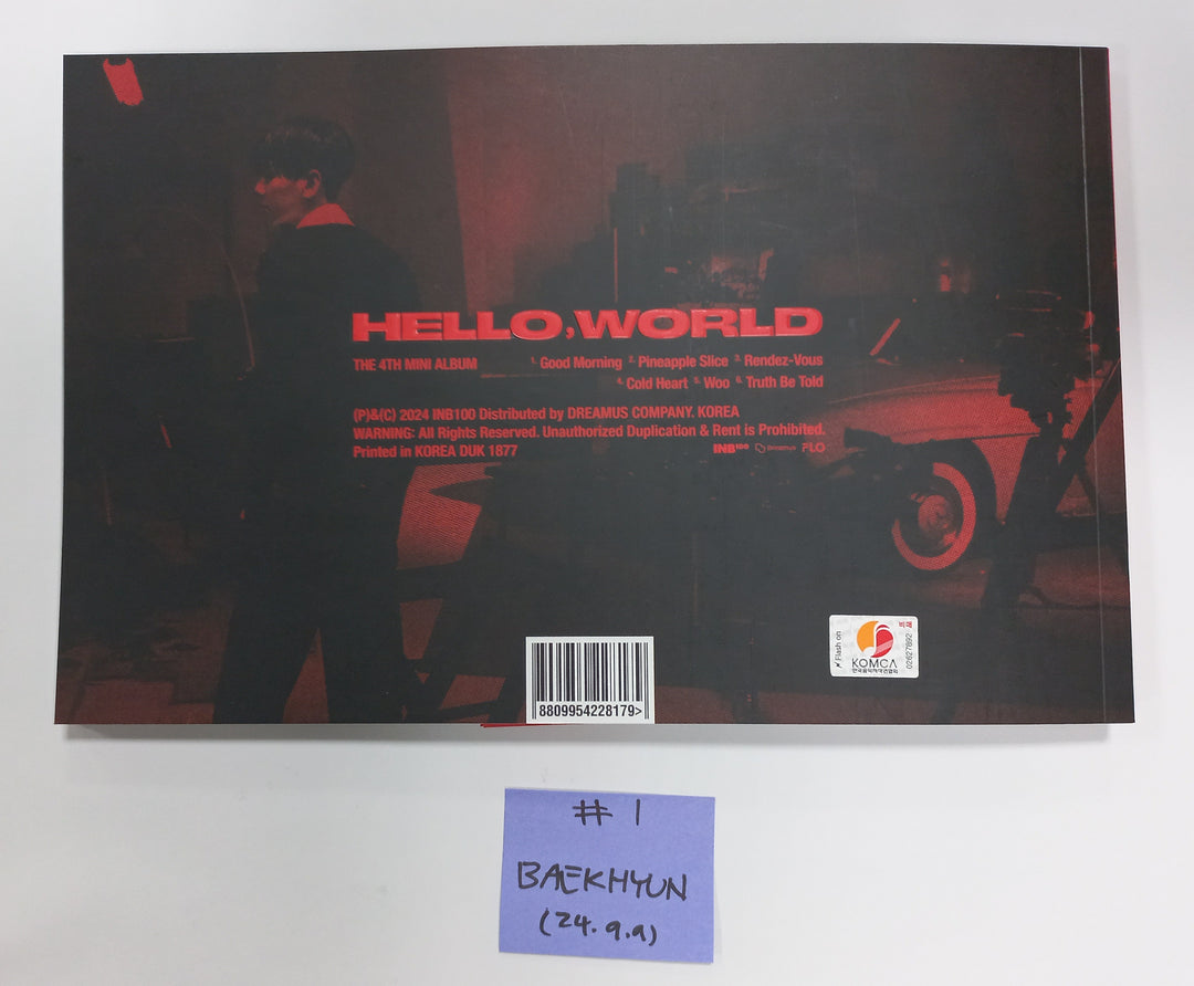 BAEKHYUN "Hello, World" - Hand Autographed(Signed) Promo Album [24.9.9] - HALLYUSUPERSTORE