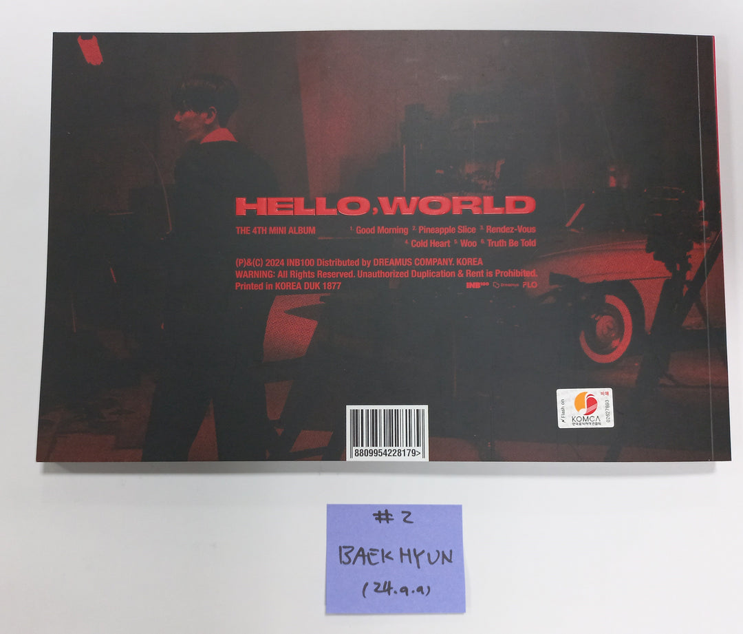 BAEKHYUN "Hello, World" - Hand Autographed(Signed) Promo Album [24.9.9] - HALLYUSUPERSTORE