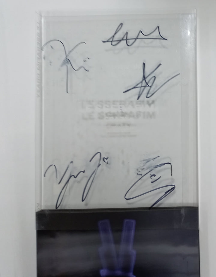 LE SSERAFIM "CRAZY" - Hand Autographed(Signed) Promo Album [24.9.9] - HALLYUSUPERSTORE