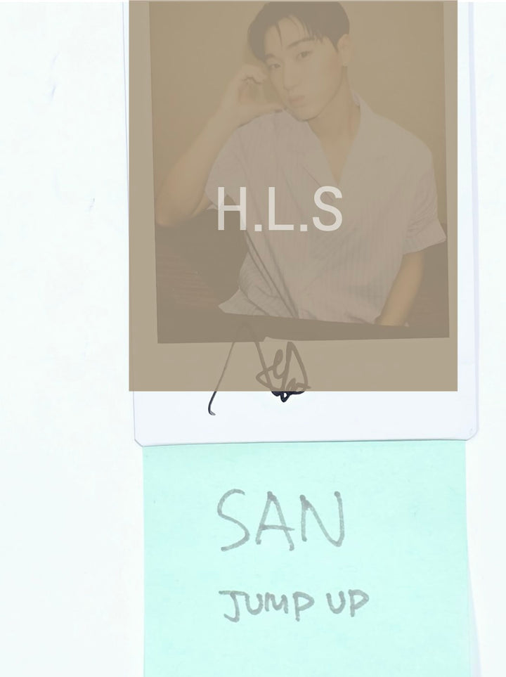 SAN (Of Ateez) "GOLDEN HOUR : Part.1" - Hand Autographed(Signed) Polaroid [24.9.11] - HALLYUSUPERSTORE