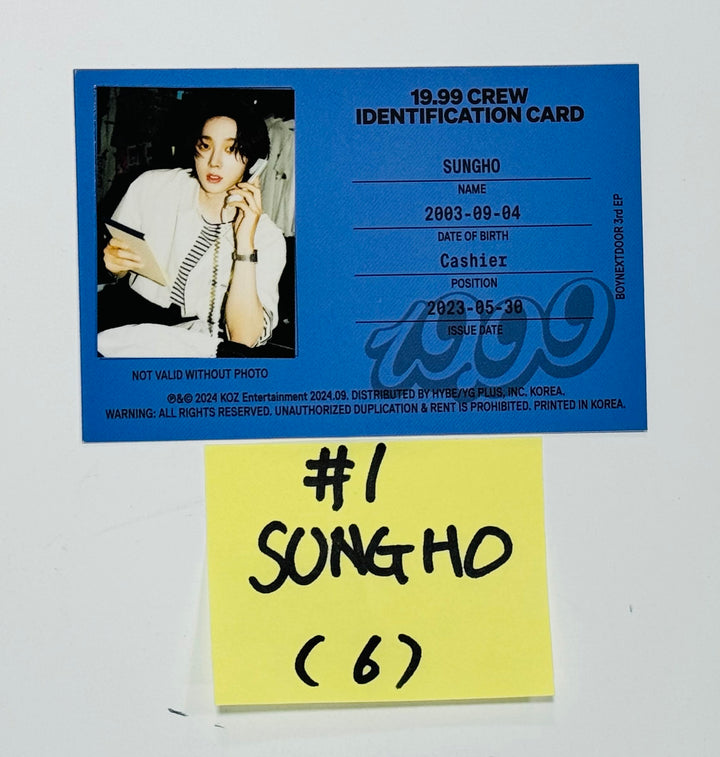 Boynextdoor "19.99" - Official Photocard [24.9.13]