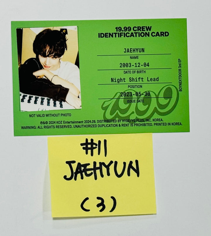 Boynextdoor "19.99" - Official Photocard [24.9.13]