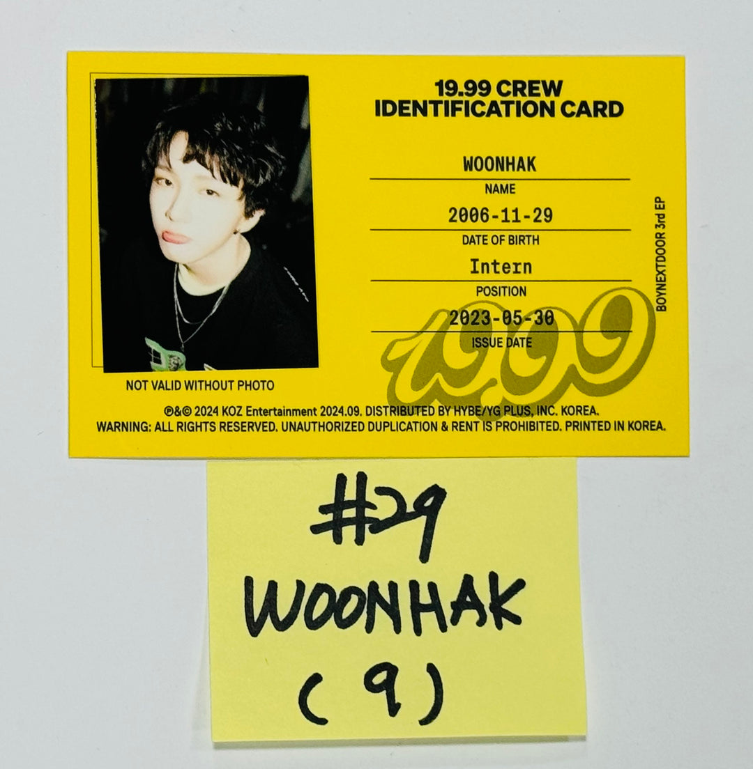 Boynextdoor "19.99" - Official Photocard [24.9.13]