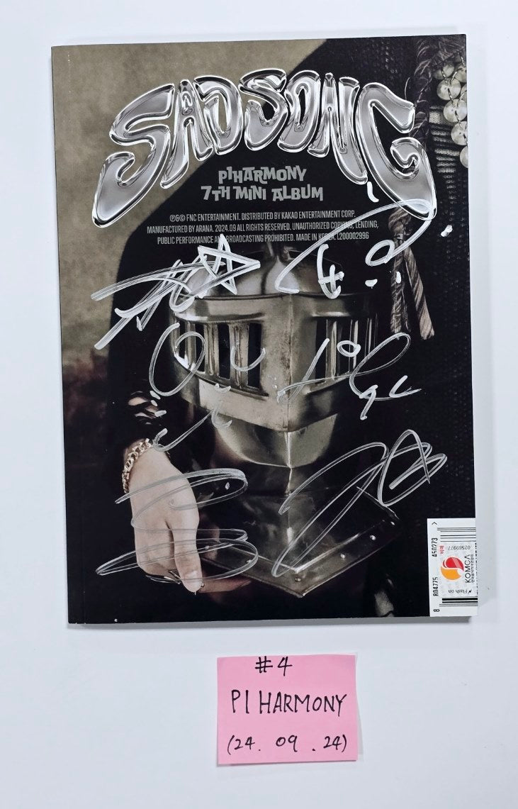 P1Harmony “Sad Song” - Hand Autographed(Signed) Promo Album [24.9.24] - HALLYUSUPERSTORE