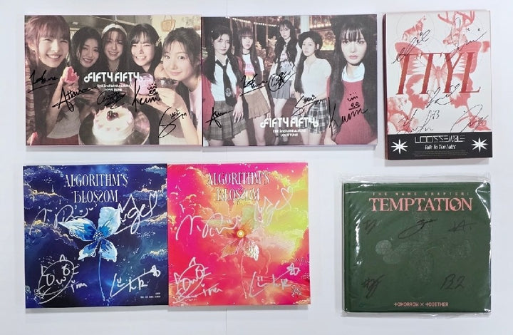 FIFTY FIFTY "Love Tune", TXT "TEMPTATION", QWER "Algorithm's Blossom", Loossemble "TTYL" - Hand Autographed(Signed) Promo Album [24.9.25]