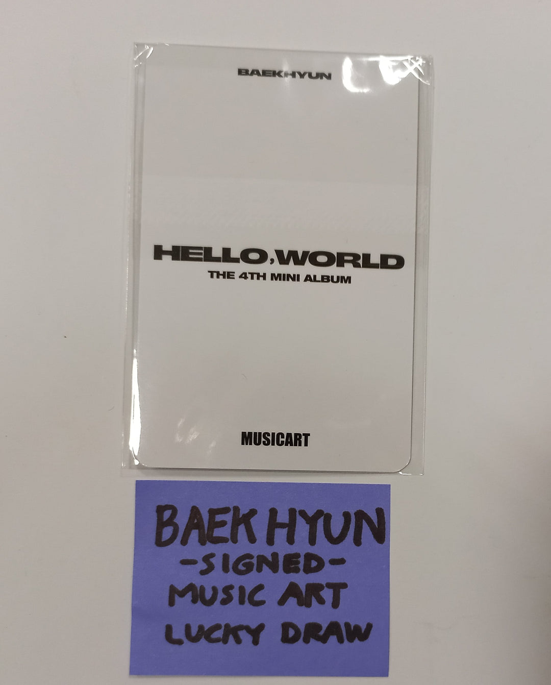 BAEKHYUN "Hello, World" - Music Art Lucky Draw Event Photocard [Folder Ver.] [24.9.26] - HALLYUSUPERSTORE