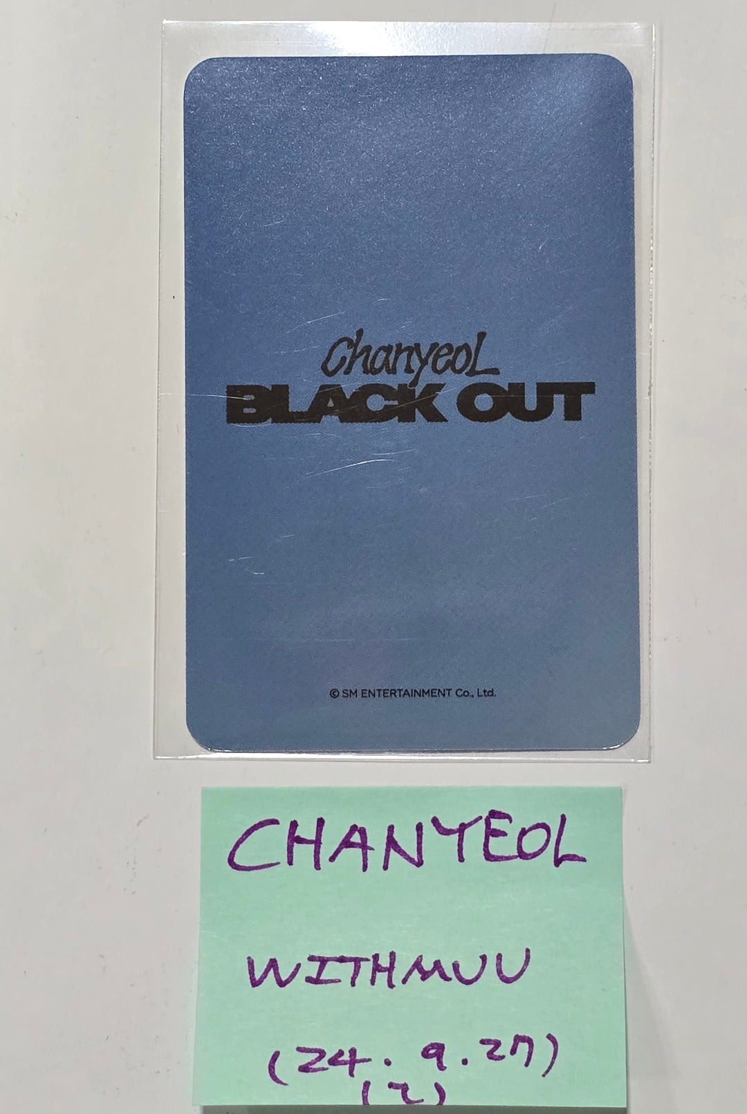 CHANYEOL "Black Out" - Withmuu Lucky Draw Event Photocard [24.9.27]