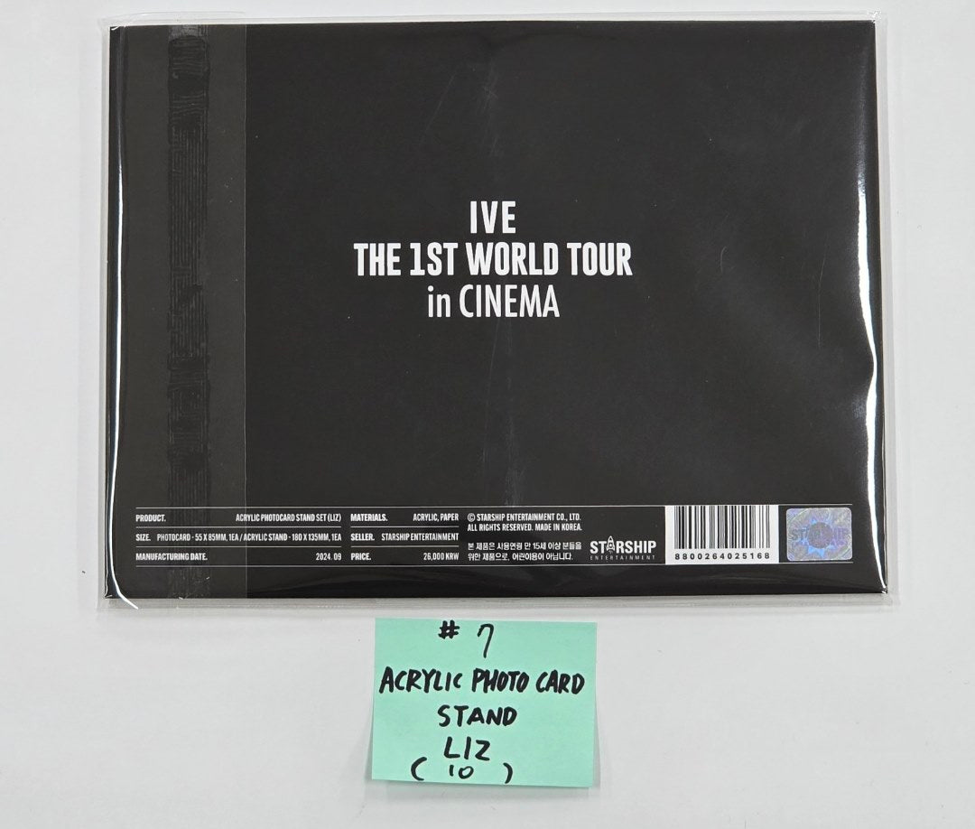 IVE THE 1ST WORLD TOUR in CINEMA - Official MD [Light Keyring, Polaroid Set, Photocard Stand Set, Postcard Book, Photocard Pouch & Photocard Set, Photo Film Keyring, Photo Set] (1) [24.10.2] - HALLYUSUPERSTORE