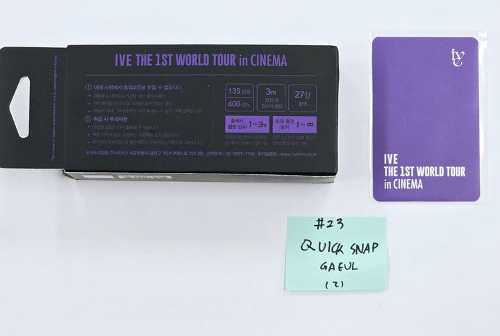 IVE THE 1ST WORLD TOUR in CINEMA - Official MD [Sticker pack, T-shirt, Quick Snap, Tumbler, Light stick Bag] (2) [24.10.2]