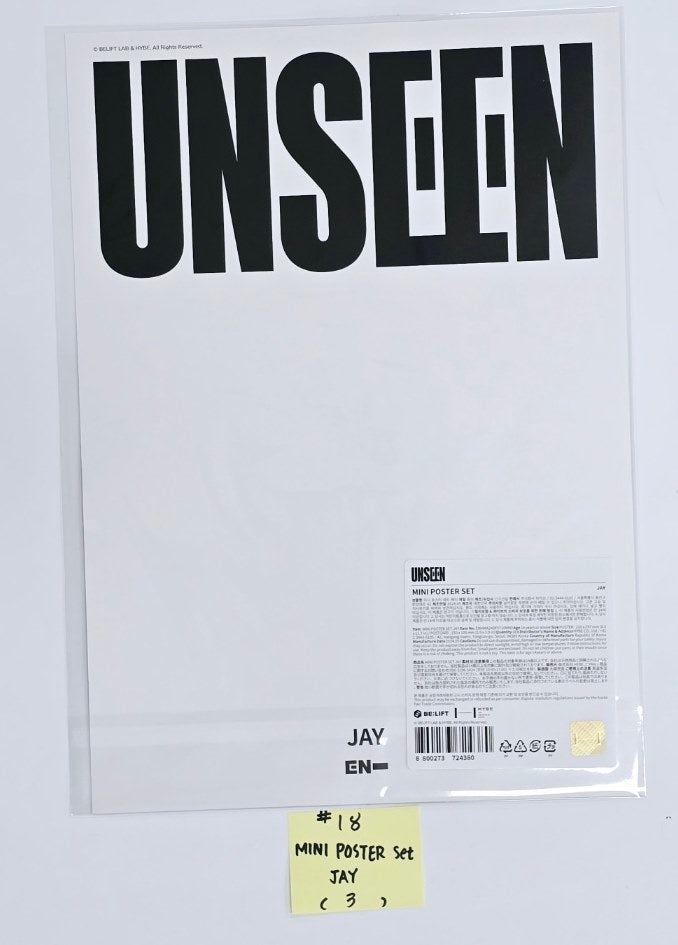 ENHYPEN "UNSEEN" EXHIBITION - Official MD [Random Photocard, Mini Poster Set, Clear Photocard Set, Acrylic Magnet Set, Mini Photo Holder Set, Keyring, Shoulder Bag, Tumbler, Acrylic Stand] [24.10.4] - HALLYUSUPERSTORE