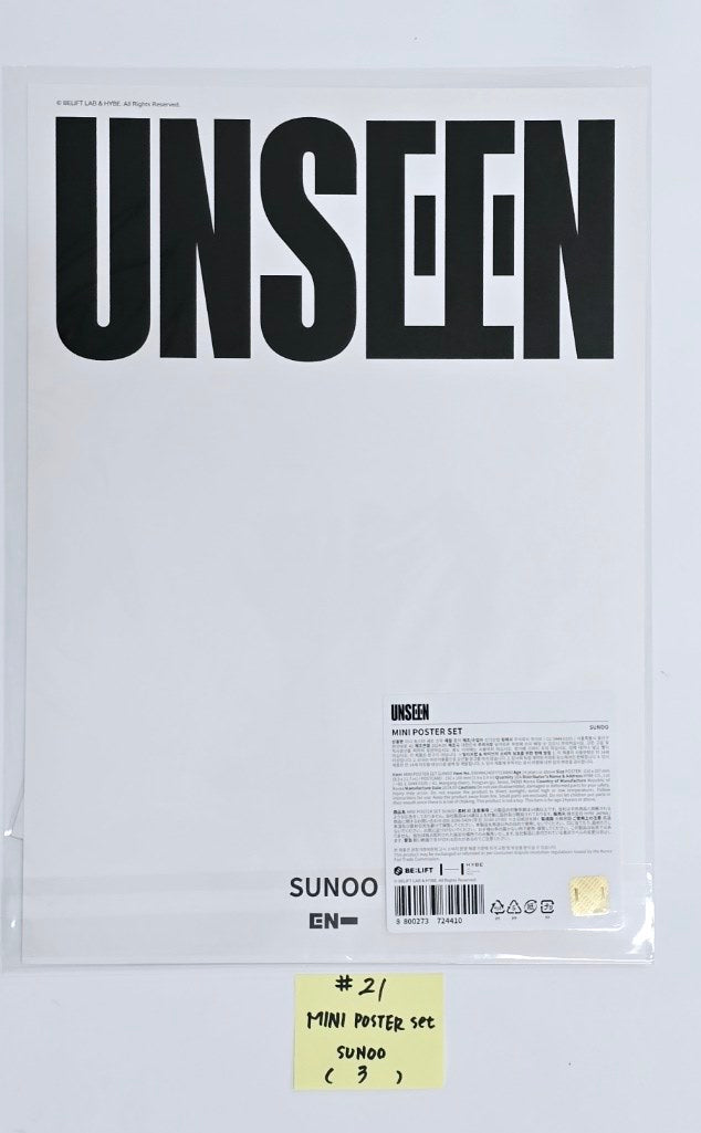 ENHYPEN "UNSEEN" EXHIBITION - Official MD [Random Photocard, Mini Poster Set, Clear Photocard Set, Acrylic Magnet Set, Mini Photo Holder Set, Keyring, Shoulder Bag, Tumbler, Acrylic Stand] [24.10.4] - HALLYUSUPERSTORE