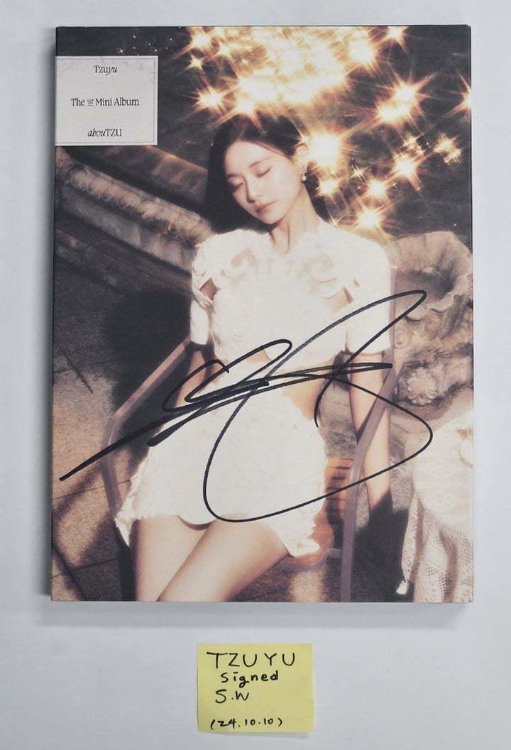 Tzuyu (of Twice) "abouTZU" - Hand Autographed(Signed) Album [24.10.10] - HALLYUSUPERSTORE