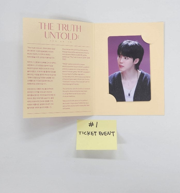 Jimin (Of BTS) "Jimin Exhibition : The Truth Untold" Hybe Insight - Ticket Event Photocard, Postcard [24.10.11] - HALLYUSUPERSTORE