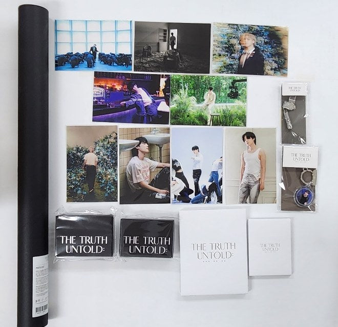 Jimin (Of BTS) "Jimin Exhibition : The Truth Untold" Hybe Insight - Official MD (Printed Photo, PhotoCard Set, Poster Set, Acrylic Photo Stand Set, Necklace, Earring, Photo Keyring) [24.10.11] - HALLYUSUPERSTORE