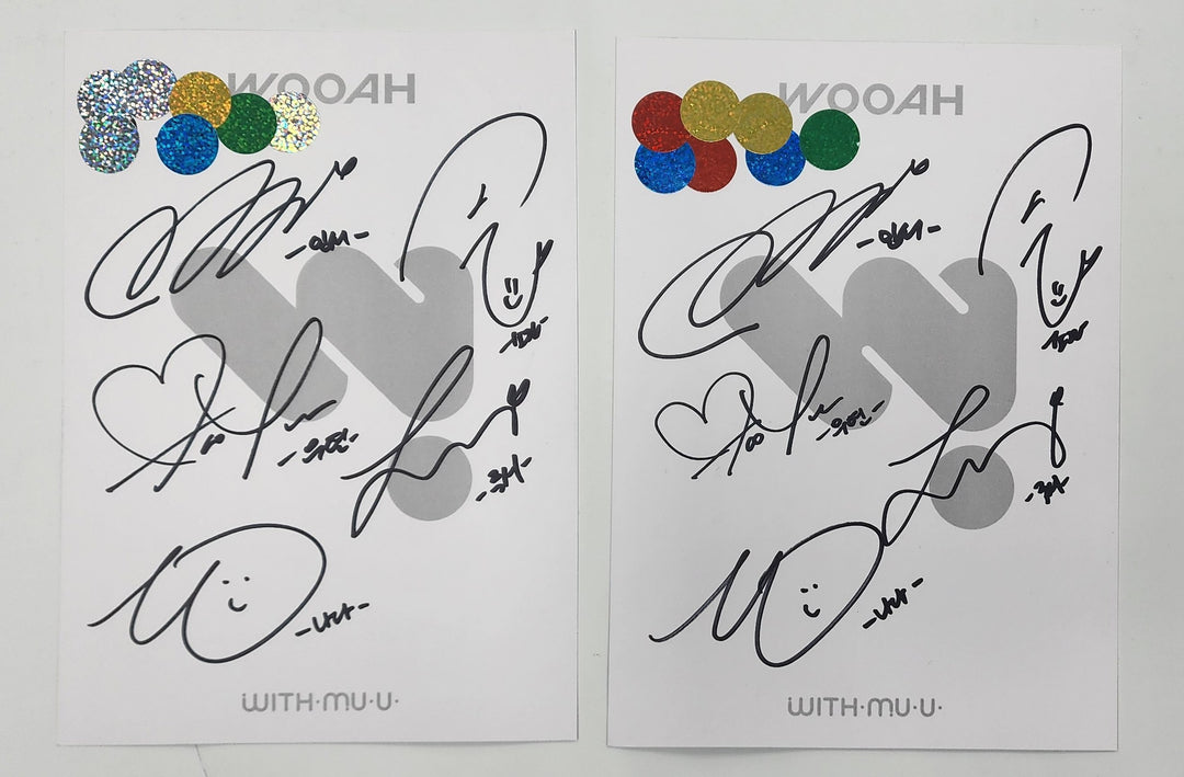 Wooah "Unframed" - Hand Autographed(Signed) Postcard [24.10.14] - HALLYUSUPERSTORE