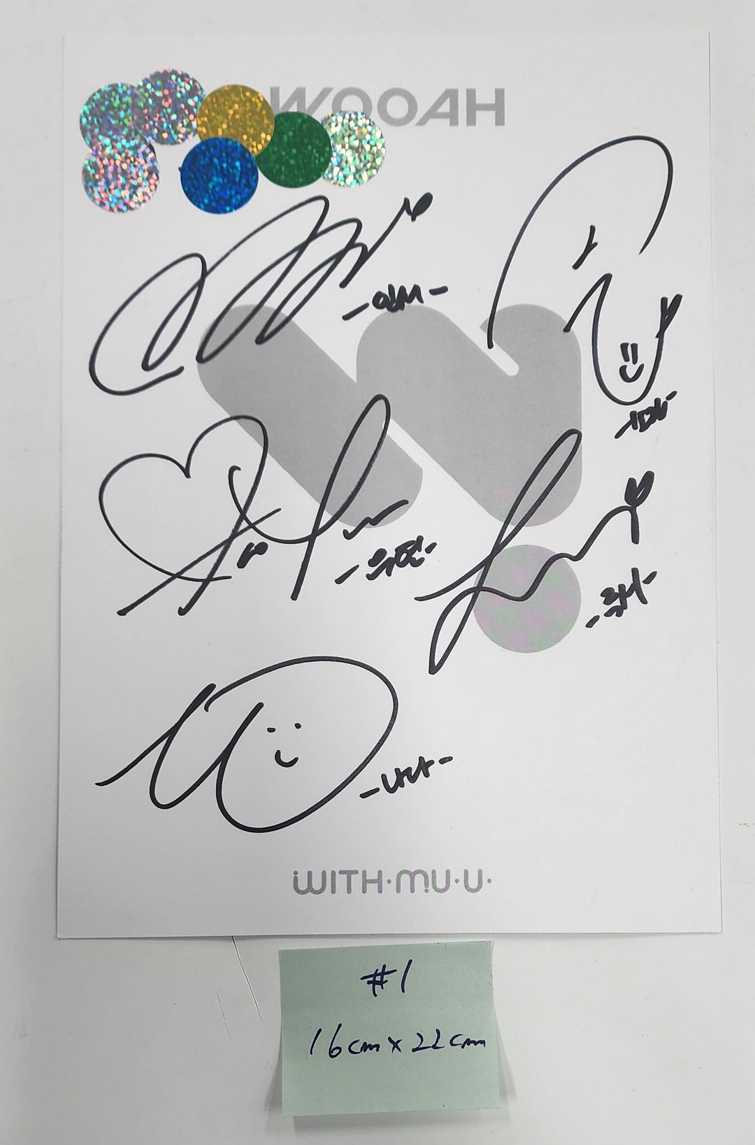 Wooah "Unframed" - Hand Autographed(Signed) Postcard [24.10.14] - HALLYUSUPERSTORE