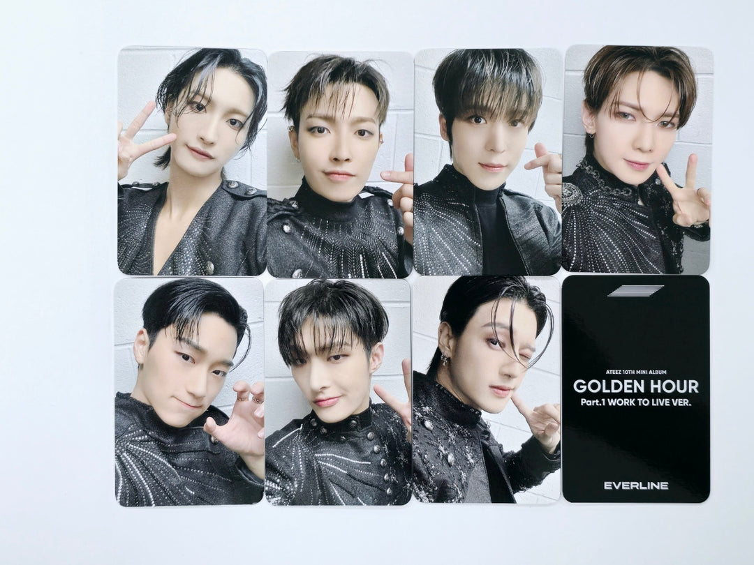 Ateez "GOLDEN HOUR : Part.1" WORK TO LIVE VER - Everline Event Photocard [24.10.16]