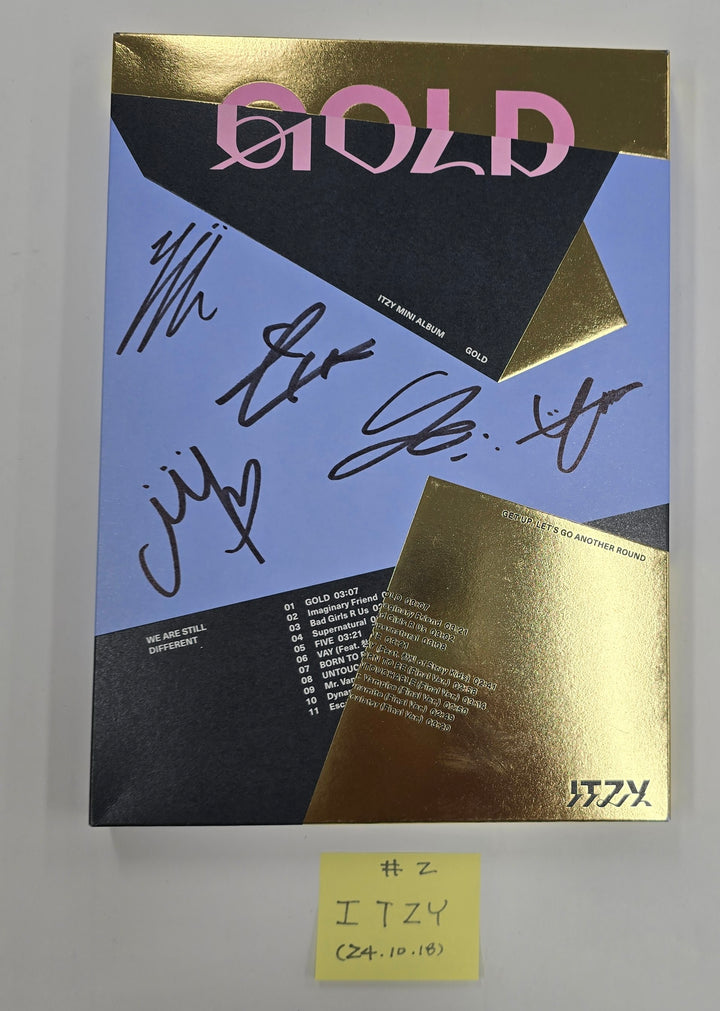 ITZY "GOLD" - Hand Autographed(Signed) Promo Album [24.10.18]